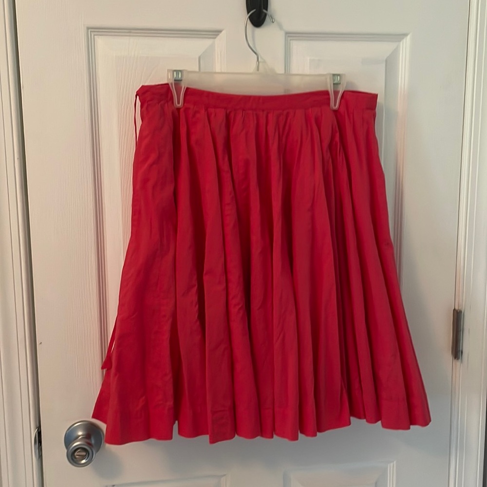 Coral and Cotton Full Skirt